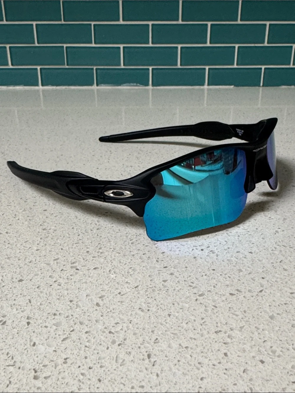 Oakley Flak 2.0 polarized prism sapphire sunglasses OS